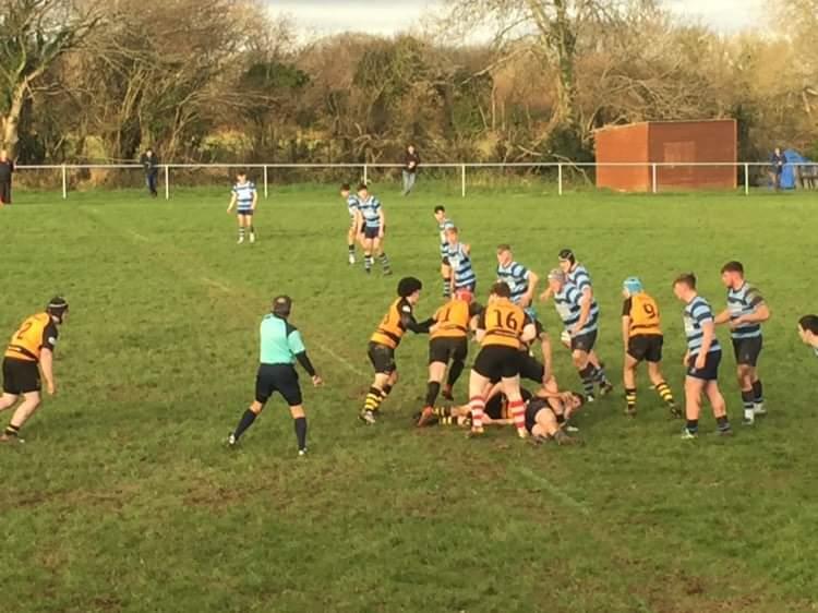 Player of the match Aled Rogers sets off on another charge